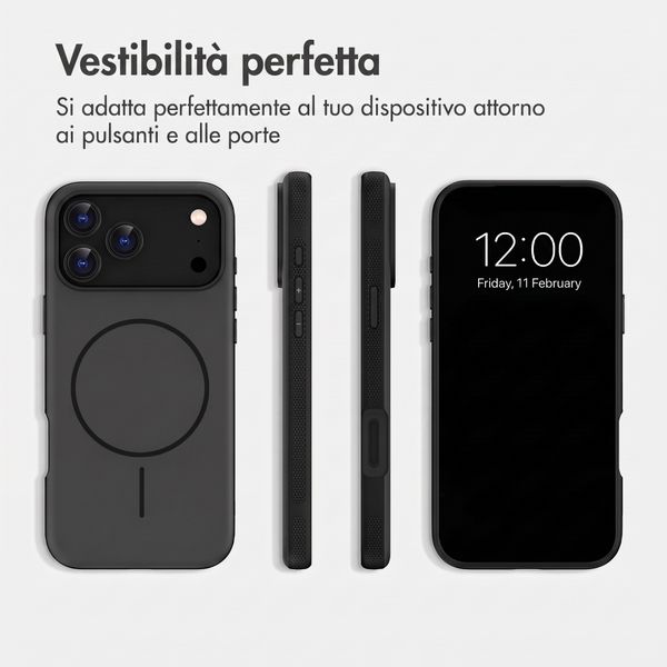 imoshion Cover posteriore Color con Thin MagSafe Ring Apple iPhone 18 Pro / 17 Pro - Nero