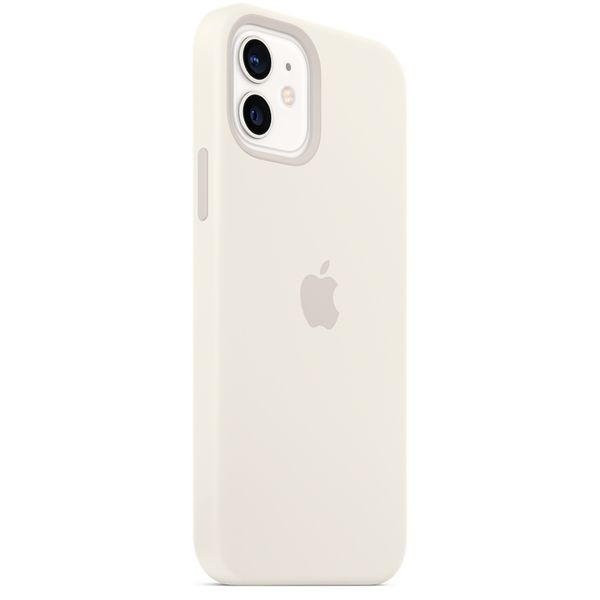 Apple Cover Posteriore in Silicone con MagSafe Apple iPhone 12 (Pro) - White