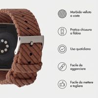 imoshion Cinturino in velluto a coste Apple Watch | 38/40/41/42 mm - Marrone