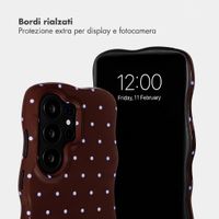 Selencia Cover Vivid Wavy con MagSafe Samsung Galaxy S26 Ultra - Happy Dots Chocolate