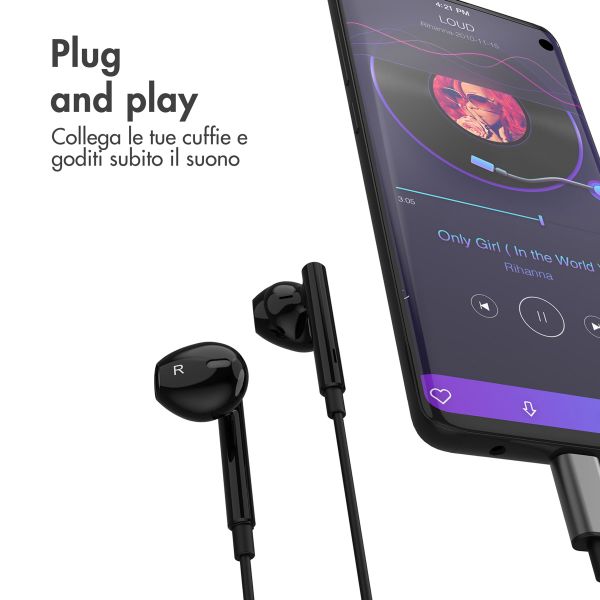Accezz Auricolari - Con cavo - Connessione USB-C - Nero
