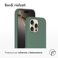 Accezz Cover in silicone liquido con MagSafe Apple iPhone 16 Pro Max - Verde scuro