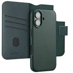 Accezz Cover in pelle 2 in 1 con MagSafe Apple iPhone 16 - Cedar Green