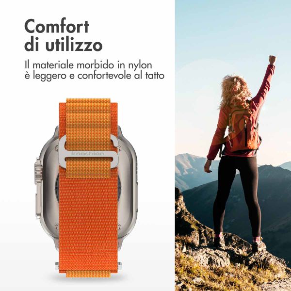 imoshion Cinturino in nylon Alpine Apple Watch | 44/45/46/49 mm - Arancio