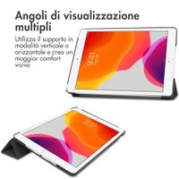 imoshion Cover a libro Trifold Apple iPad 9 (2021) 10.2 pollici / iPad 8 (2020) 10.2 pollici / iPad 7 (2019) 10.2 pollici - Nero