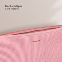 Selencia Cover per laptop in velluto a coste 13-14 pollici - Sleeve per laptop - Soft Blush