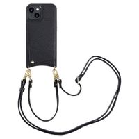 Selencia Cover per telefono Nova con cordino e portacarte Apple iPhone 14 - Nero