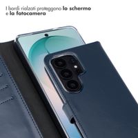 Selencia Cover a libro in vera pelle Samsung Galaxy S26 Ultra - Blu scuro