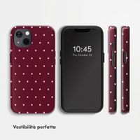 Selencia Cover Posteriore Vivid Apple iPhone 13 Pro - Happy Dots Burgundy