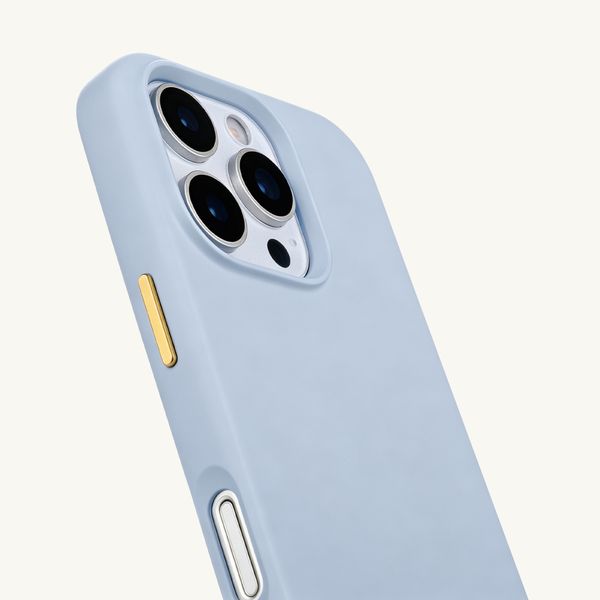 Selencia Cover posteriore Rivièra con MagSafe con ganci rimovibili Apple iPhone 16 Pro - Powder Blue