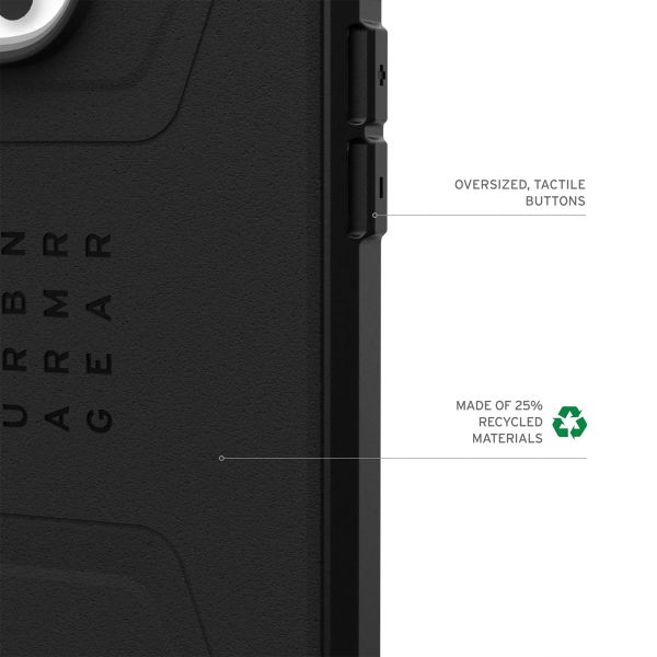 UAG Cover Posteriore Civilian con MagSafe Apple iPhone 16 Pro Max - Nero