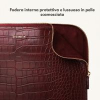 Selencia Cover per laptop Croco 15-16 pollici - Burgundy