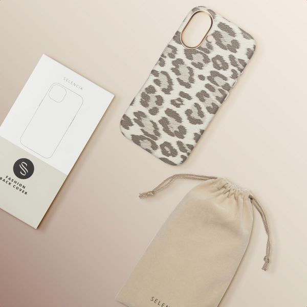 Selencia Cover Sabi Stampa pantera con MagSafe Apple iPhone 16 - Soft Ivory