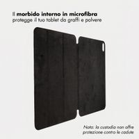 Accezz Cover a libro trifold in pelle Apple iPad 11 (2025) 11 pollici A16 / iPad 10 (2022) 10.9 pollici - Nero
