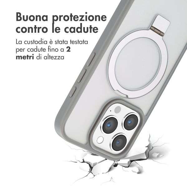 Accezz Cover con anello e supporto con MagSafe Apple iPhone 16 Pro Max - Grigio