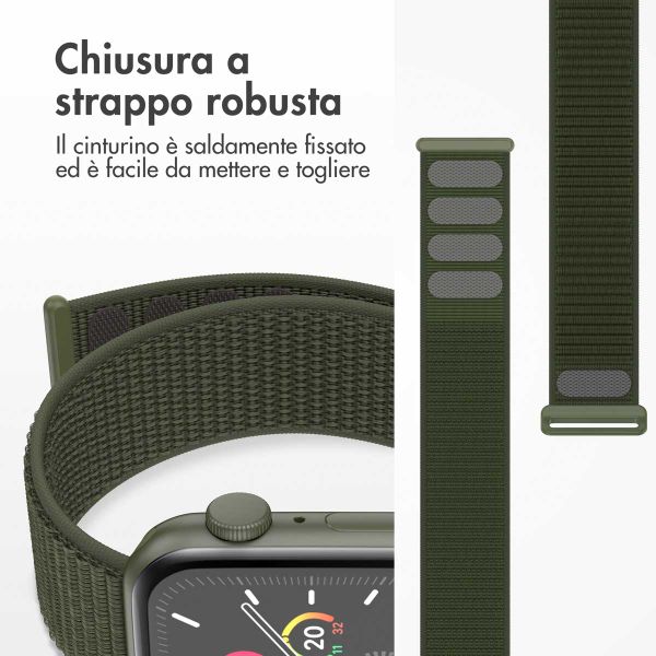 imoshion Cinturino in nylon Apple Watch | 44/45/46/49 mm - Army Green