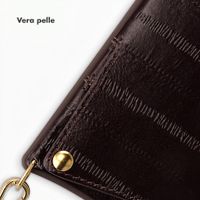Selencia Nova cover posteriore in vera pelle con portacarte Apple iPhone 17 Pro Max - Dark Chocolate