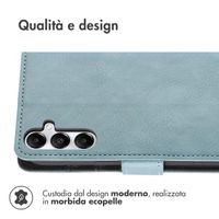 imoshion Cover a libro di Lusso Samsung Galaxy S25 Plus - Azzurro