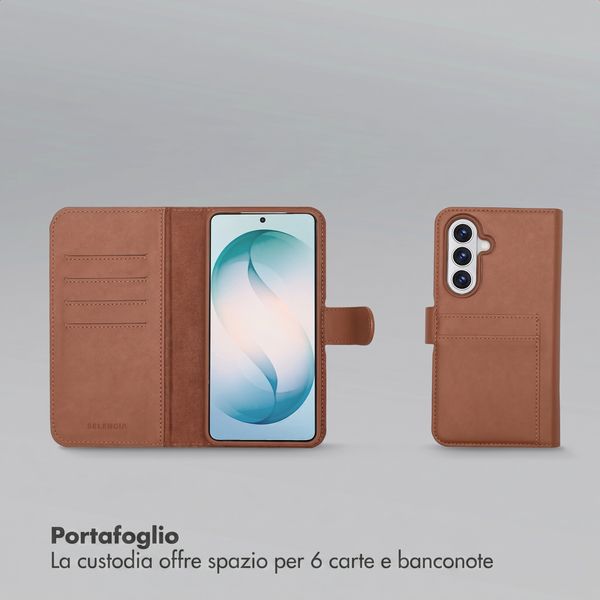 Selencia Libreria rimovibile Olyn con MagSafe Samsung Galaxy S26 Plus - Marrone