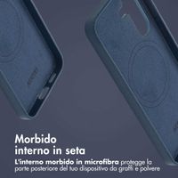 Accezz Cover in Pelle con MagSafe Samsung Galaxy S25 - Nightfall Blue