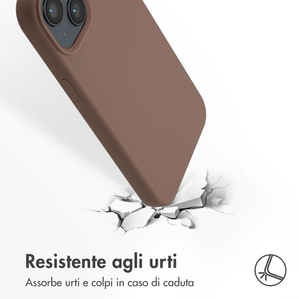 Accezz Cover in silicone liquido con MagSafe Apple iPhone 14 / 13 - New Tea Brown