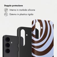 Selencia Cover Posteriore Vivid Samsung Galaxy S24 - Dream Swirl Chocolate