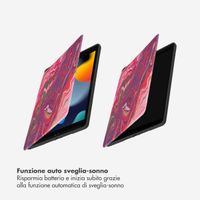 Selencia Cover per tablet Vivid Apple iPad 9 (2021) 10.2 pollici / iPad 8 (2020) 10.2 pollici / iPad 7 (2019) 10.2 pollici - Marble Plum