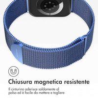 imoshion Cinturino milanese magnetico Apple Watch | 44/45/46/49 mm - Taglia M - Blu
