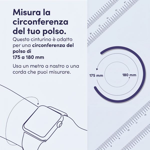 Apple Cinturino Solo intrecciato Apple Watch | 44/45/46/49 mm - Taglia 8 - Black Unity