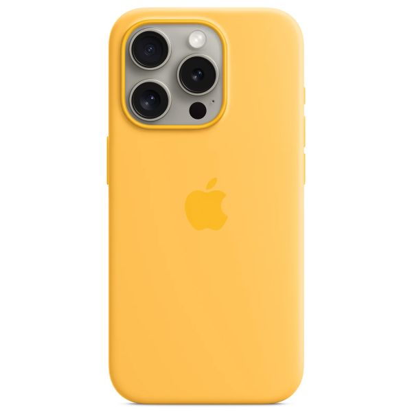 Apple Cover Posteriore in Silicone con MagSafe Apple iPhone 15 Pro - Sunshine