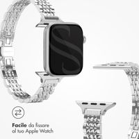 Selencia Cinturino sottile in acciaio ispirato a Jubilee Apple Watch | 38/40/41/42 mm - Argento
