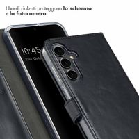 Selencia Cover a libro in vera pelle Samsung Galaxy A16 - Nero