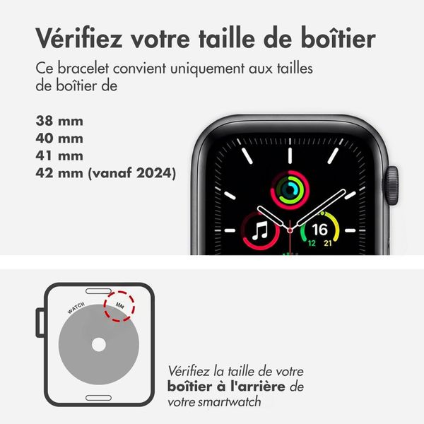 imoshion Milanees magnetisch bandje Apple Watch | 38/40/41/42 mm - Zilver