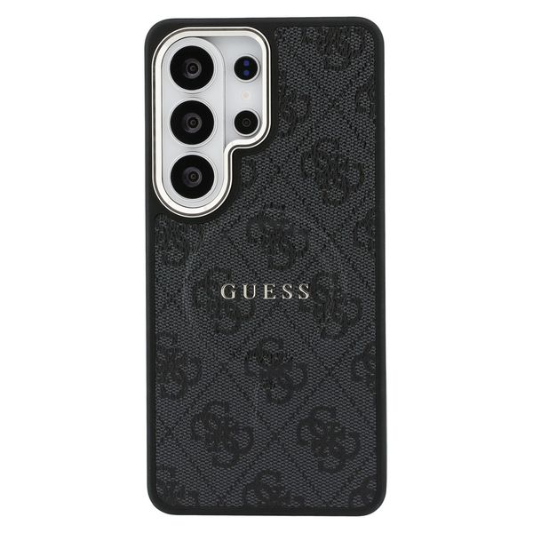 Guess Cover Posteriore 4G Leather con MagSafe Samsung Galaxy S26 Ultra - Gold Edge - Black