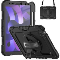 Accezz Cover Posteriore Resistente con tracolla Apple iPad Air 5 (2022) / Air 4 (2020) - Nero