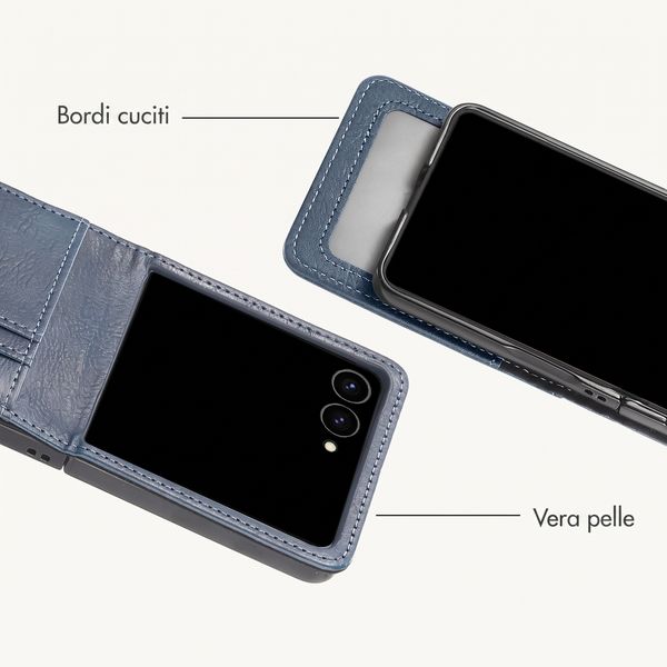 imoshion Cover a libro di Lusso Samsung Galaxy Z Flip 8 - Blu scuro