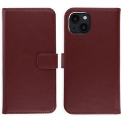 Selencia Cover a libro in vera pelle Apple iPhone 14 - Burgundy