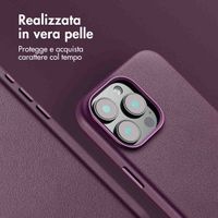 Accezz Cover in Pelle con MagSafe Apple iPhone 16 Pro Max - Heath Purple