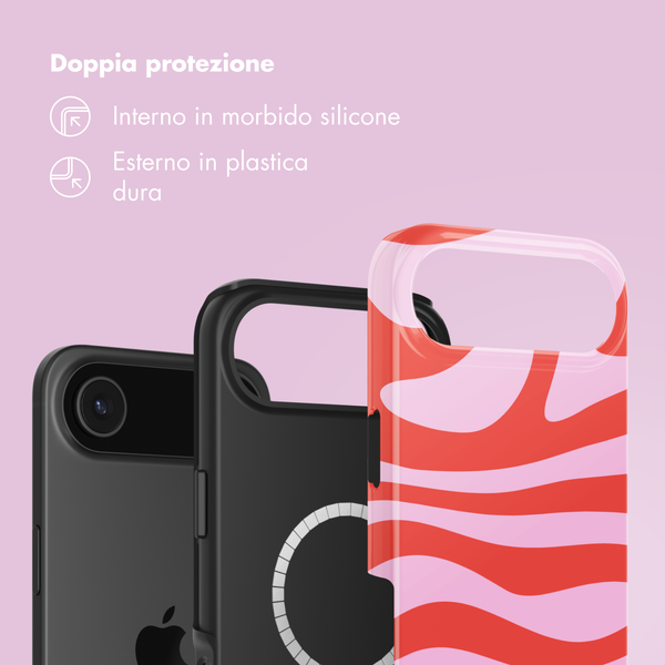 Selencia Cover posteriore Vivid con MagSafe Apple iPhone Air - Dream Swirl Pink