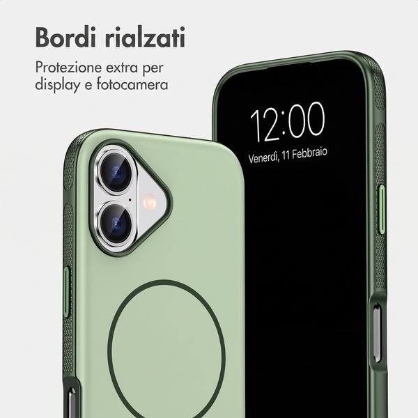 imoshion Cover posteriore Color con Thin MagSafe Ring Apple iPhone 17 - Verde scuro