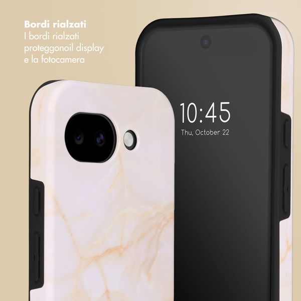 Selencia Cover posteriore Vivid con MagSafe Google Pixel 10a - Golden Beige Marble
