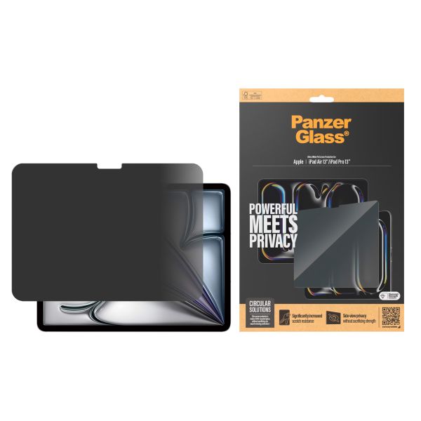 PanzerGlass Vetro temperato privacy Ultra-Wide Fit Apple iPad Pro 13 (2025) M5 / (2024) M4 / Air 13 pollici (2026) M4 / (2025) M3 / (2024) M2