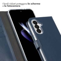 Selencia Cover a libro in vera pelle Samsung Galaxy A36 / A56 - Blu