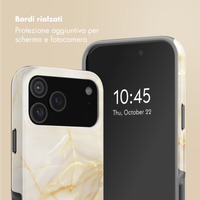 Selencia Cover posteriore Vivid con MagSafe Apple iPhone 17 Pro Max - Golden Beige Marble