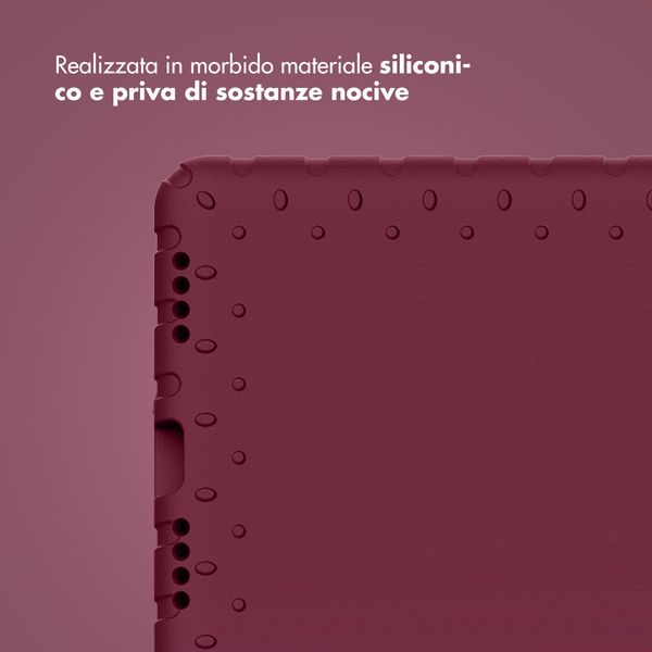 imoshion Cover Posteriore Kidsproof con Maniglia Apple iPad 11 (2025) 11 pollici A16 / iPad 10 (2022) 10.9 pollici - Velvet Plum