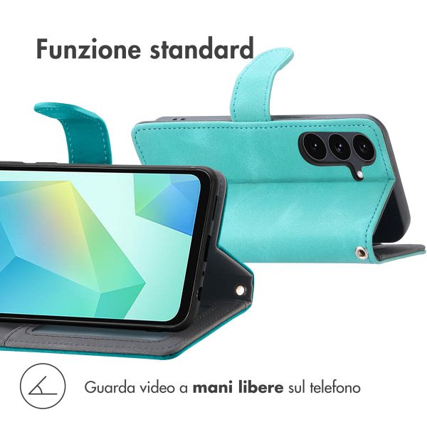 imoshion Cover a libro con Cordino Samsung Galaxy S25 FE - Turchese