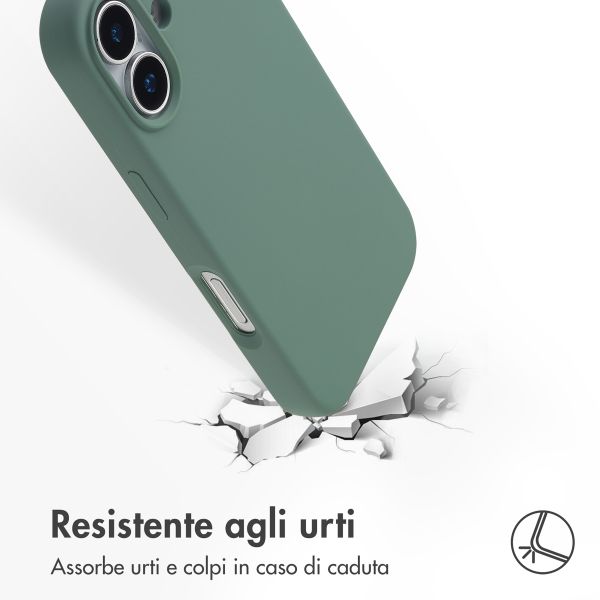 Accezz Cover in silicone liquido con MagSafe Apple iPhone 17 - Verde scuro