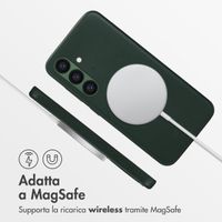 Accezz Cover in Pelle con MagSafe Samsung Galaxy S24 - Cedar Green