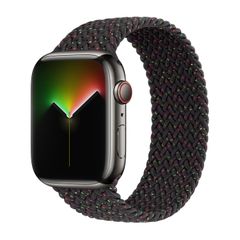 Apple Cinturino Solo intrecciato Apple Watch | 44/45/46/49 mm - Taglia 2 - Black Unity
