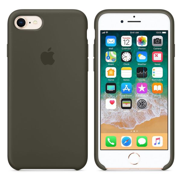 Apple Cover in Silicone Apple iPhone SE (2022 / 2020) / 8 / 7 - Dark Olive